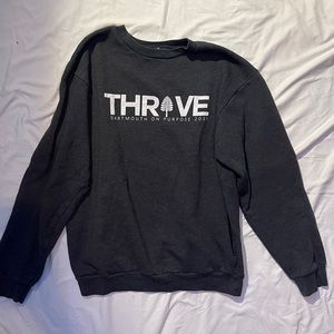 dark grey fleece crewneck